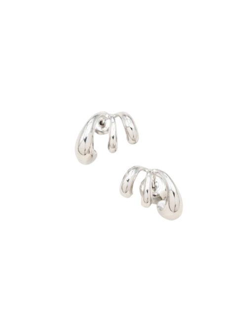 Boucles d’oreilles argentées 3 anneaux à puce